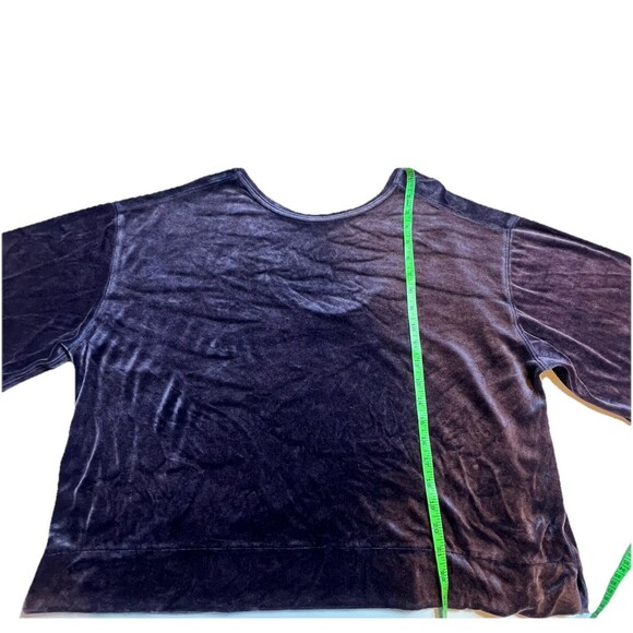 We the Free People Valerie scoop back velvet tee purple Size M - Picture 4 of 9